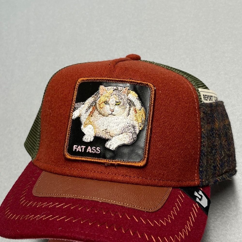 Goorin Bros The Farm Limited‎ Edition Embroidered Cat Trucker Hat Report Card
